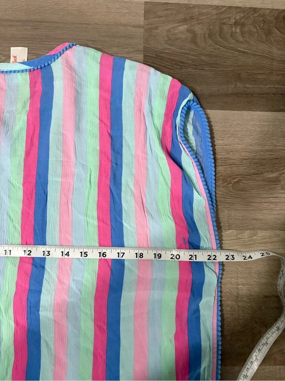 Cat & Jack striped cover up/ top. Size Medium